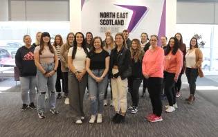 The Access to Allied Health Professions class at North East Scotland College pose for a group photo